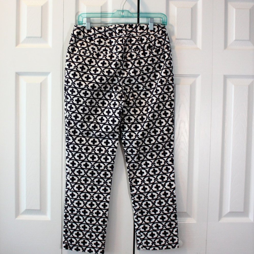 Boden Size 6 (US) 10 (UK) Richmond Trouser Pant Navy White Fun Print - Picture 3 of 4